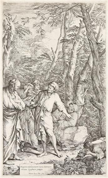 SALVATOR ROSA Diogenes Casting away his Bowl.